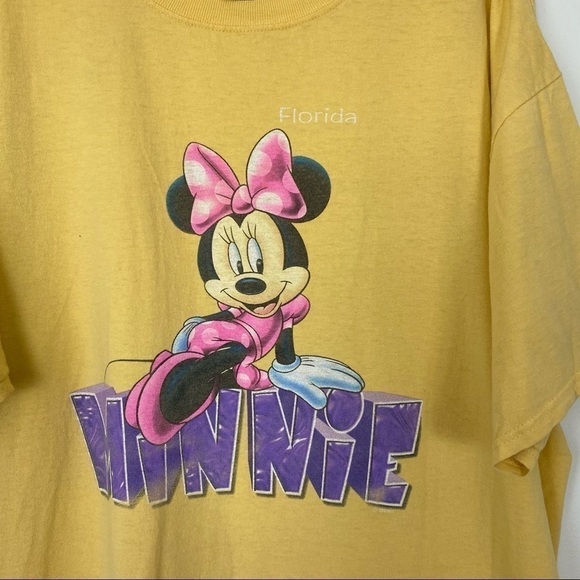 Golden Yellow Retro Minnie Mouse Graphic FL Tee Tshirt Casual Retro XXL - Picture 3 of 7